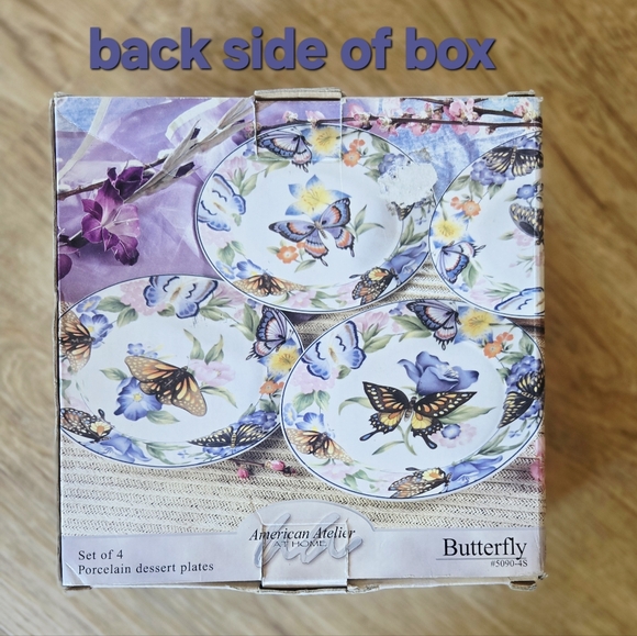 American Atlier Collector Butterfly Garden Porcelain set - Picture 10 of 10